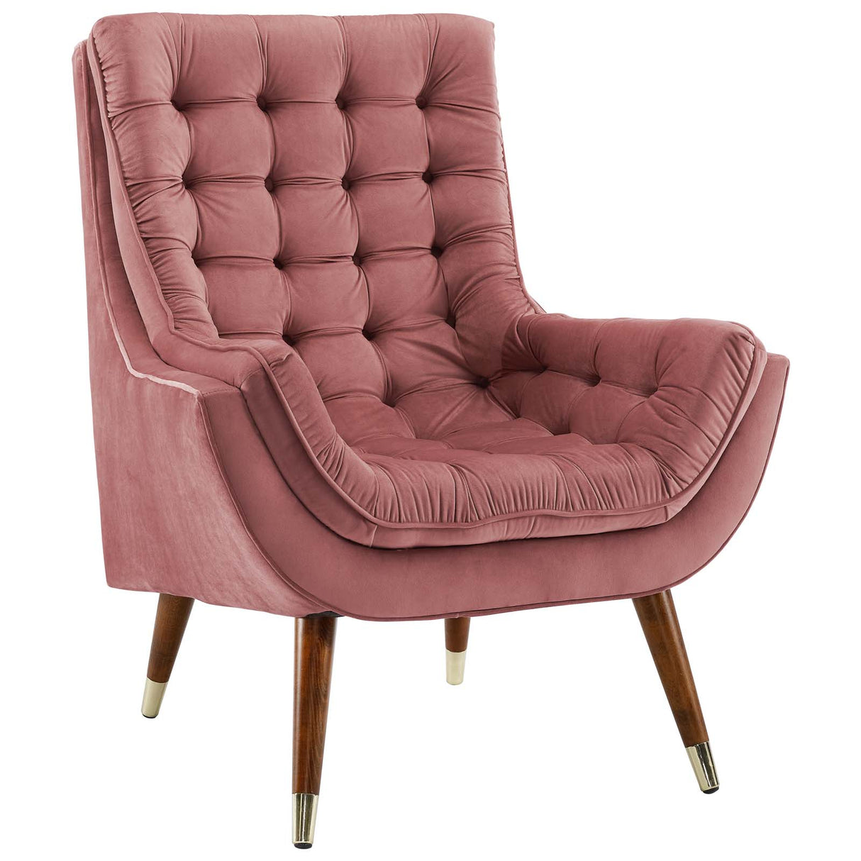 Modern Upholstered Performance Suggest Button Tufted Velvet Lounge Chair - BUILDMYPLACE