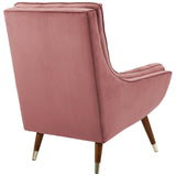 Modern Upholstered Performance Suggest Button Tufted Velvet Lounge Chair - BUILDMYPLACE