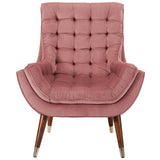 Modern Upholstered Performance Suggest Button Tufted Velvet Lounge Chair - BUILDMYPLACE