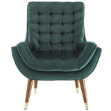 Modern Upholstered Performance Suggest Button Tufted Velvet Lounge Chair - BUILDMYPLACE