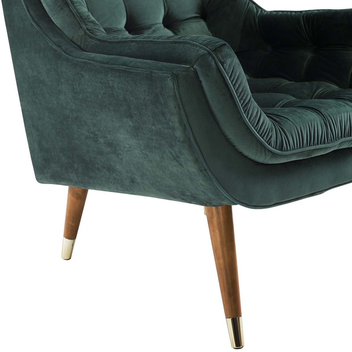 Modern Upholstered Performance Suggest Button Tufted Velvet Lounge Chair - BUILDMYPLACE