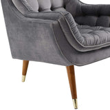 Modern Upholstered Performance Suggest Button Tufted Velvet Lounge Chair - BUILDMYPLACE