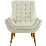 Modern Upholstered Performance Suggest Button Tufted Velvet Lounge Chair - BUILDMYPLACE