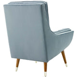 Modern Upholstered Performance Suggest Button Tufted Velvet Lounge Chair - BUILDMYPLACE