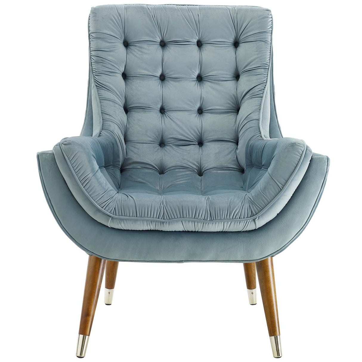 Modern Upholstered Performance Suggest Button Tufted Velvet Lounge Chair - BUILDMYPLACE