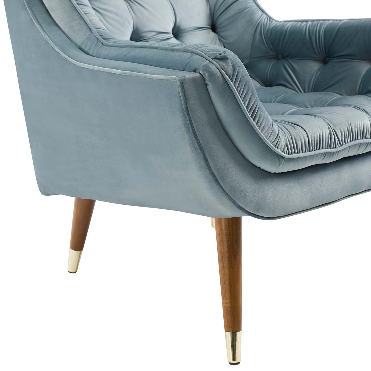 Modern Upholstered Performance Suggest Button Tufted Velvet Lounge Chair - BUILDMYPLACE