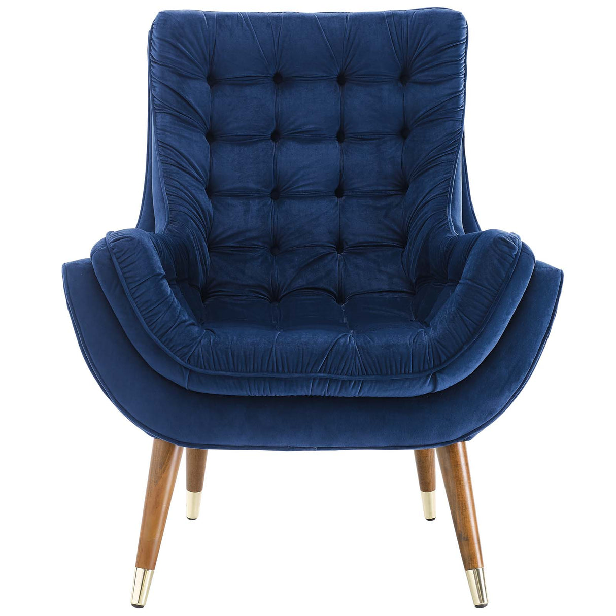 Modern Upholstered Performance Suggest Button Tufted Velvet Lounge Chair - BUILDMYPLACE