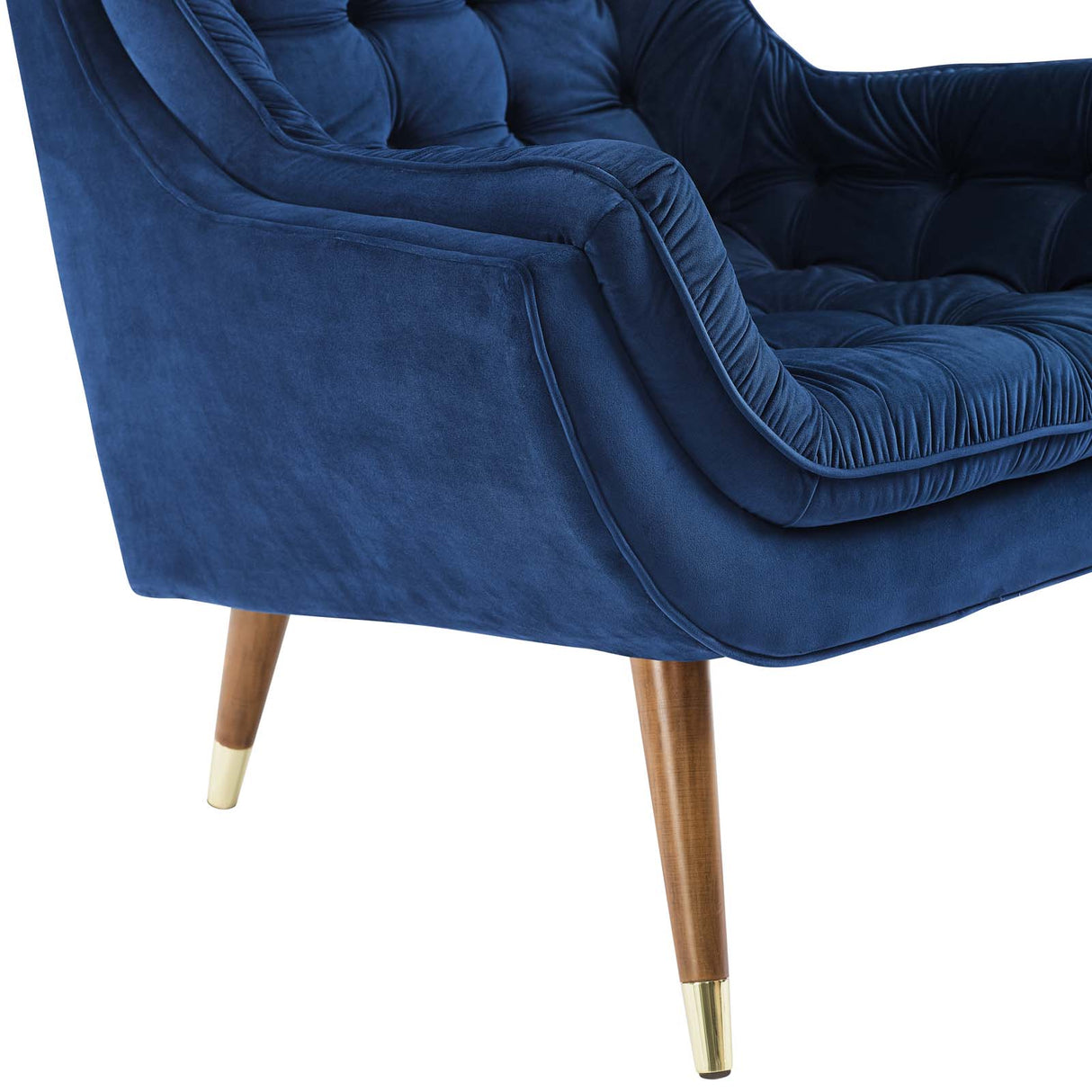 Modern Upholstered Performance Suggest Button Tufted Velvet Lounge Chair - BUILDMYPLACE