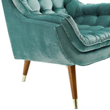 Modern Upholstered Performance Suggest Button Tufted Velvet Lounge Chair - BUILDMYPLACE