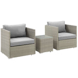 Repose 3 Piece Outdoor Patio Sectional Set - BUILDMYPLACE