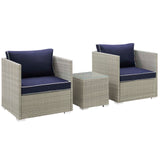 Repose 3 Piece Outdoor Patio Sectional Set - BUILDMYPLACE