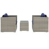 Repose 3 Piece Outdoor Patio Sectional Set - BUILDMYPLACE