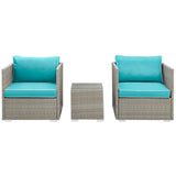 Repose 3 Piece Outdoor Patio Sectional Set - BUILDMYPLACE