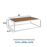 Stance Outdoor Patio Aluminum Coffee Table - BUILDMYPLACE