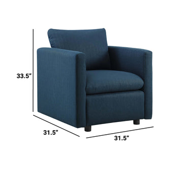 Activate Contemporary Modern Fabric Upholstered Apartment Sofa - Accent Lounge Armchair