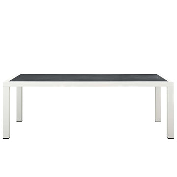 Stance 90.5 Inch Outdoor Patio Aluminum Dining Table