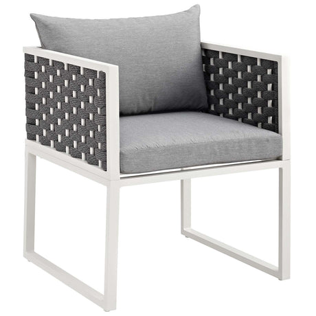 Stance Dining Armchair Outdoor Patio Aluminum - BUILDMYPLACE