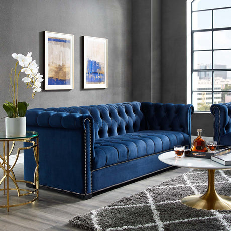 Heritage Performance Velvet Sofa - BUILDMYPLACE