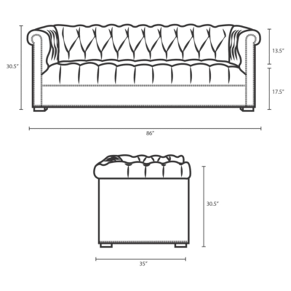 Heritage Performance Velvet Sofa - BUILDMYPLACE