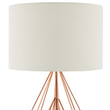 Precious Rose Gold Diamond-Shaped Table Lamp - Drum Shade - E26 60W Bulb (Not Included) - BUILDMYPLACE