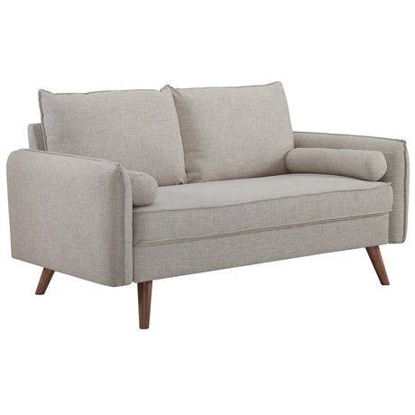 Revive Upholstered Fabric Loveseat - BUILDMYPLACE