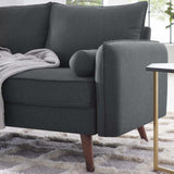 Revive Upholstered Fabric Loveseat - BUILDMYPLACE