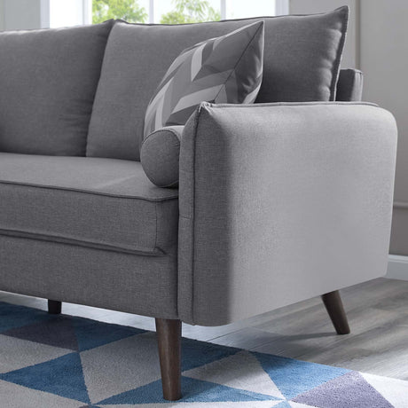 Revive Upholstered Fabric Loveseat - BUILDMYPLACE