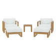 Upland 5 Piece Outdoor Patio Teak Set - BUILDMYPLACE