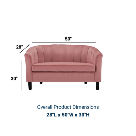 Prospect Channel Tufted Performance Loveseat - BUILDMYPLACE