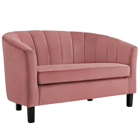 Prospect Channel Tufted Performance Loveseat - BUILDMYPLACE