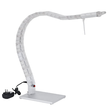 Inspect LED Light Table Lamp W/ Dimmer - 36" x 25" x 25" - Flexible Metal Arm, White