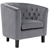 Modern Prospect Tufted Upholstered Velvet 2 Set Sofa - Mid Century Modern Accent ArmChair