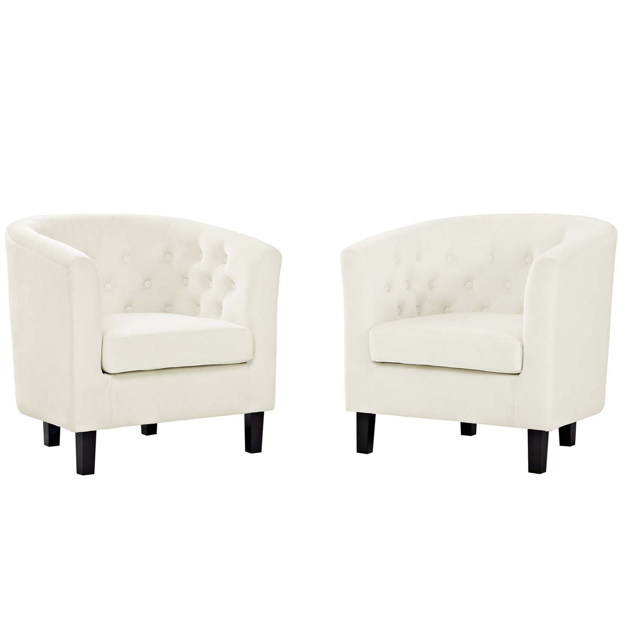 Modern Prospect Tufted Upholstered Velvet 2 Set Sofa - Mid Century Modern Accent ArmChair