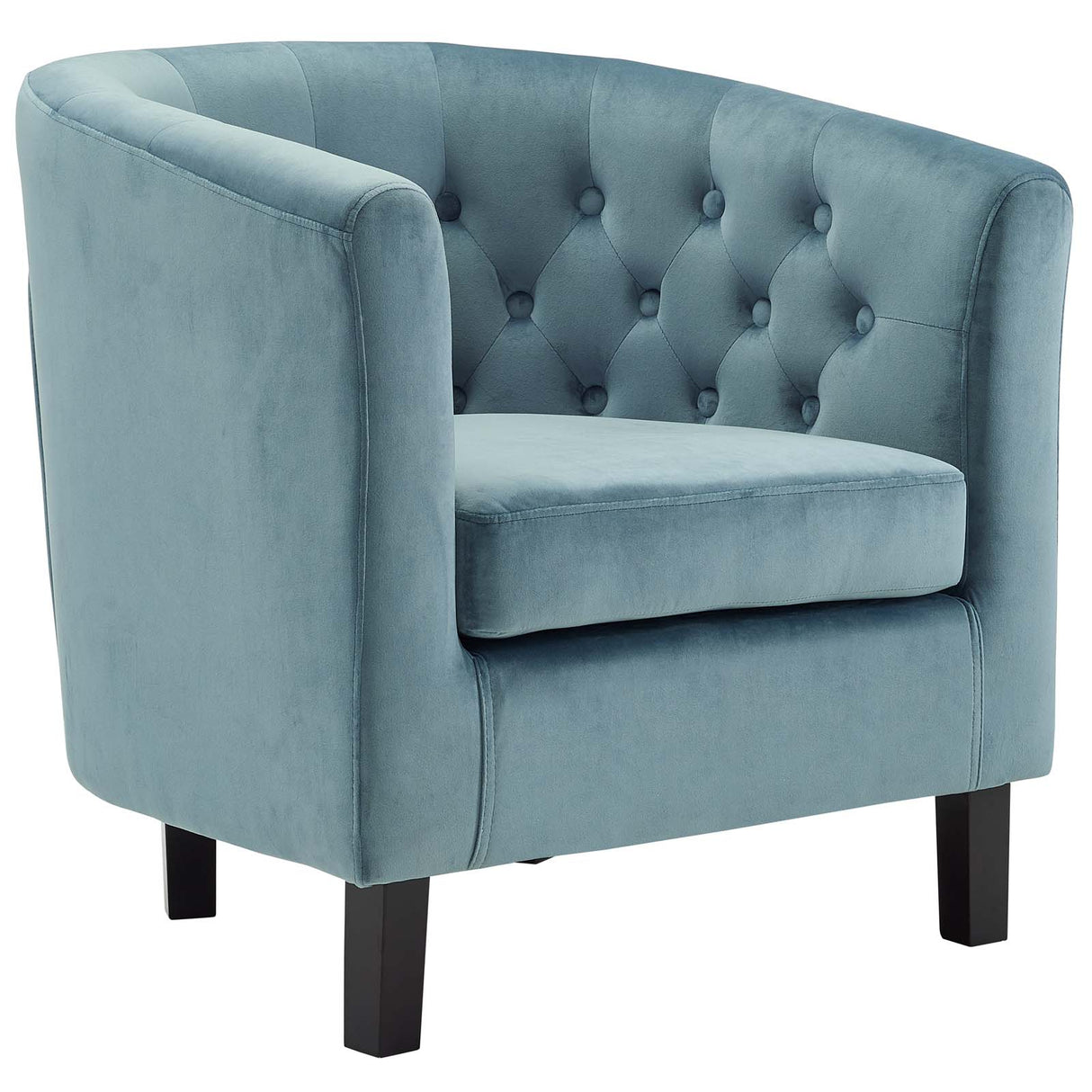 Modern Prospect Tufted Upholstered Velvet 2 Set Sofa - Mid Century Modern Accent ArmChair