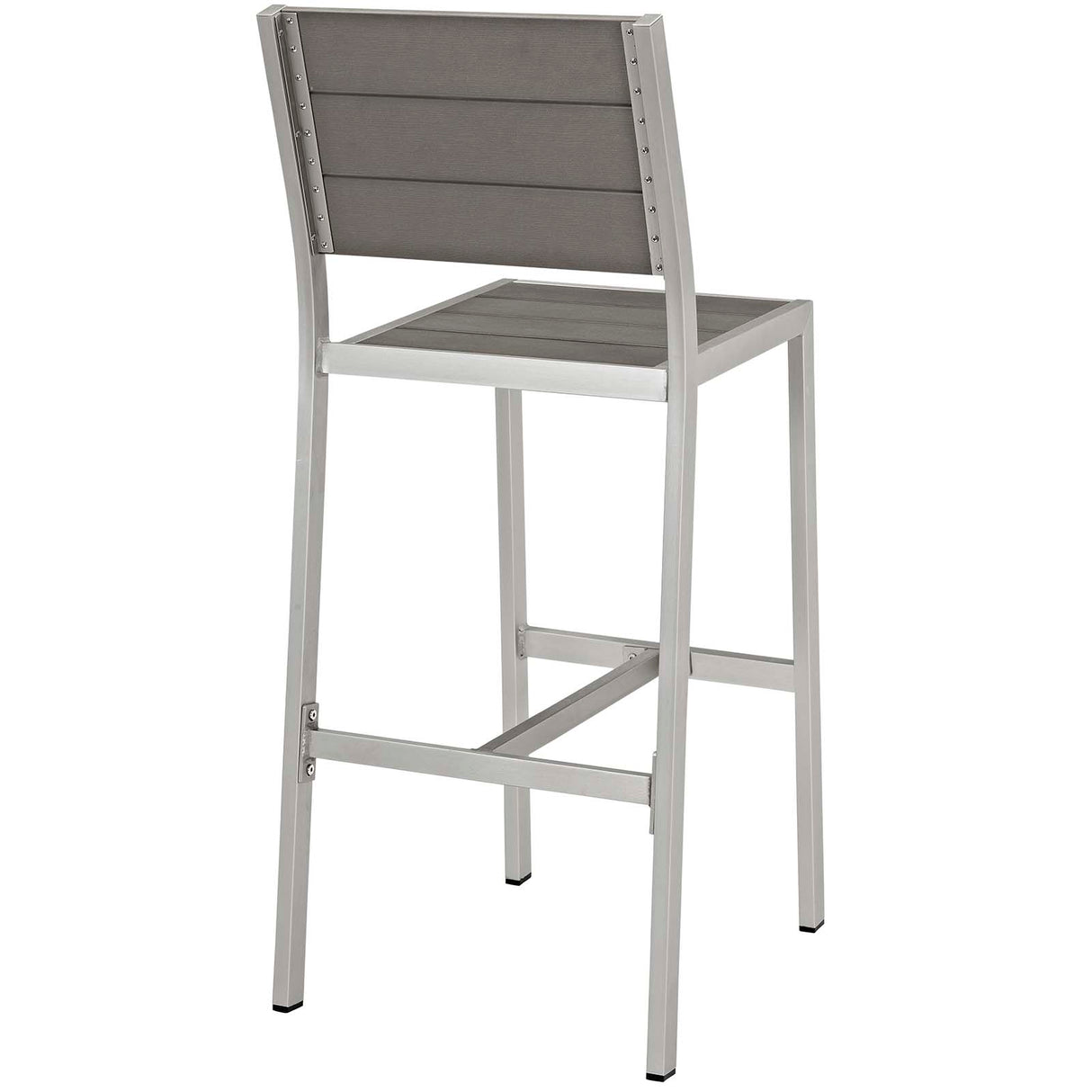 Shore Armless Bar Stool Outdoor Patio Aluminum Set Of 2 - BUILDMYPLACE