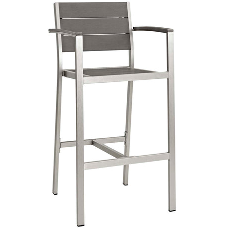 Shore 3 Piece Outdoor Patio Aluminum Outdoor Pub Set With Bar Table - BUILDMYPLACE