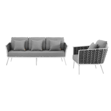 Stance Outdoor Patio Aluminum Sectional Sofa Set
