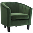 Prospect Channel Tufted Performance Velvet Support Chair - Plush Foam Cushion Armchair - BUILDMYPLACE