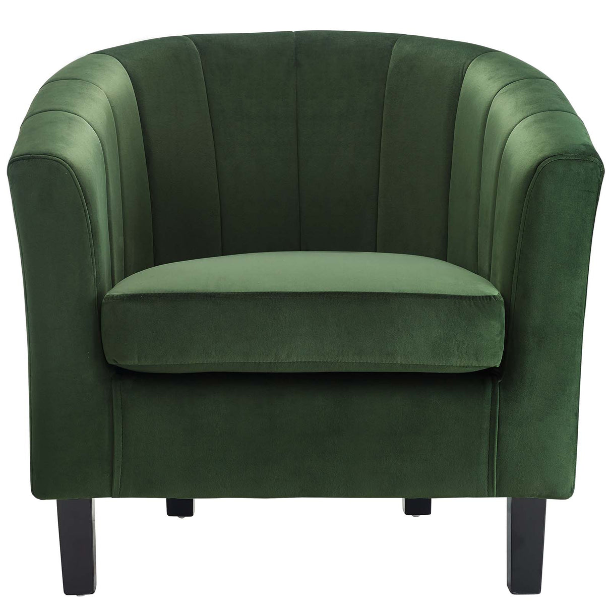 Prospect Channel Tufted Performance Velvet Support Chair - Plush Foam Cushion Armchair - BUILDMYPLACE