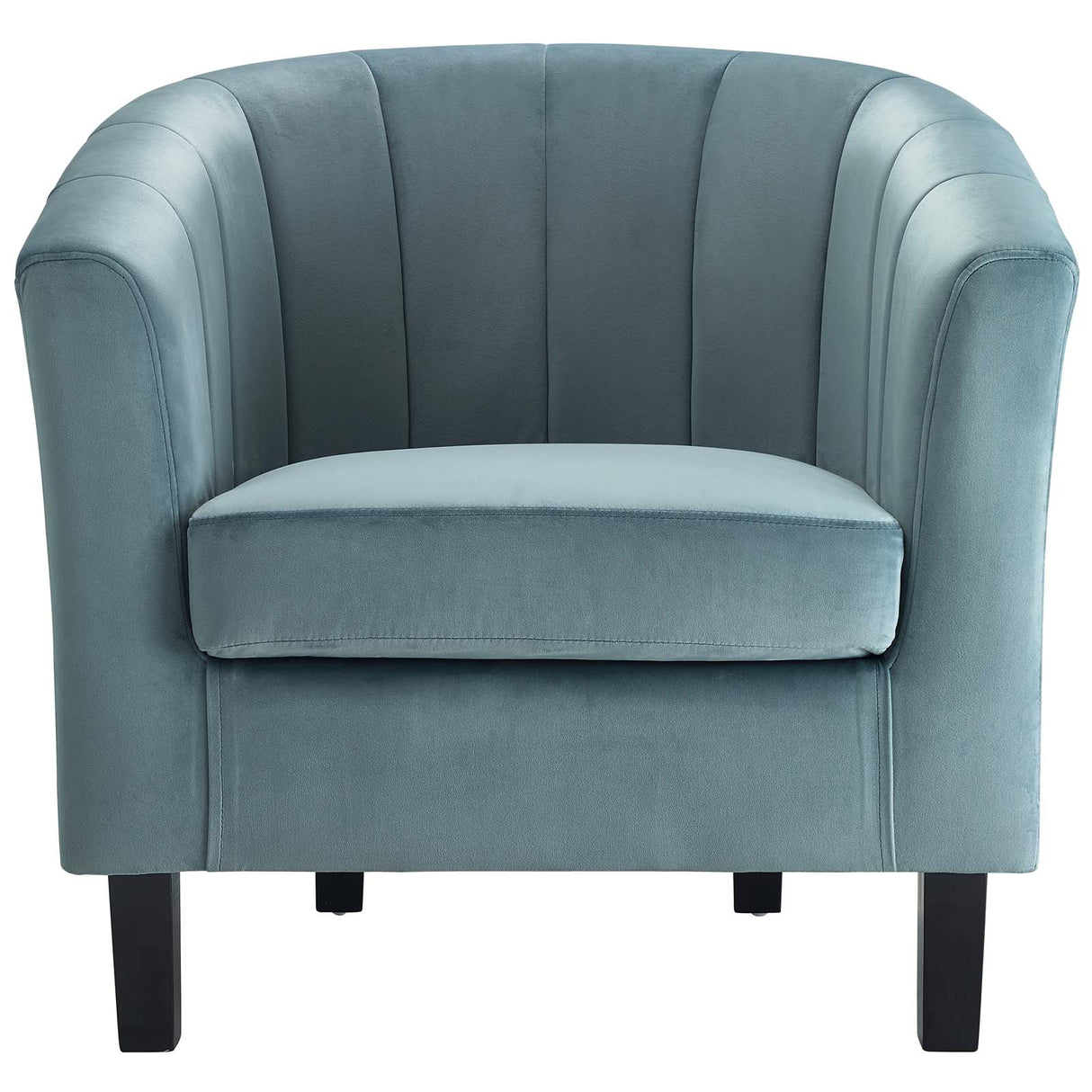 Prospect Channel Tufted Performance Velvet Support Chair - Plush Foam Cushion Armchair - BUILDMYPLACE