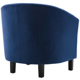 Prospect Channel Tufted Performance Velvet Support Chair - Plush Foam Cushion Armchair - BUILDMYPLACE