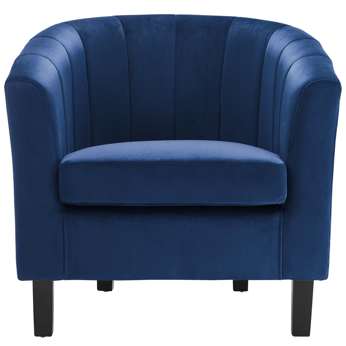 Prospect Channel Tufted Performance Velvet Support Chair - Plush Foam Cushion Armchair - BUILDMYPLACE