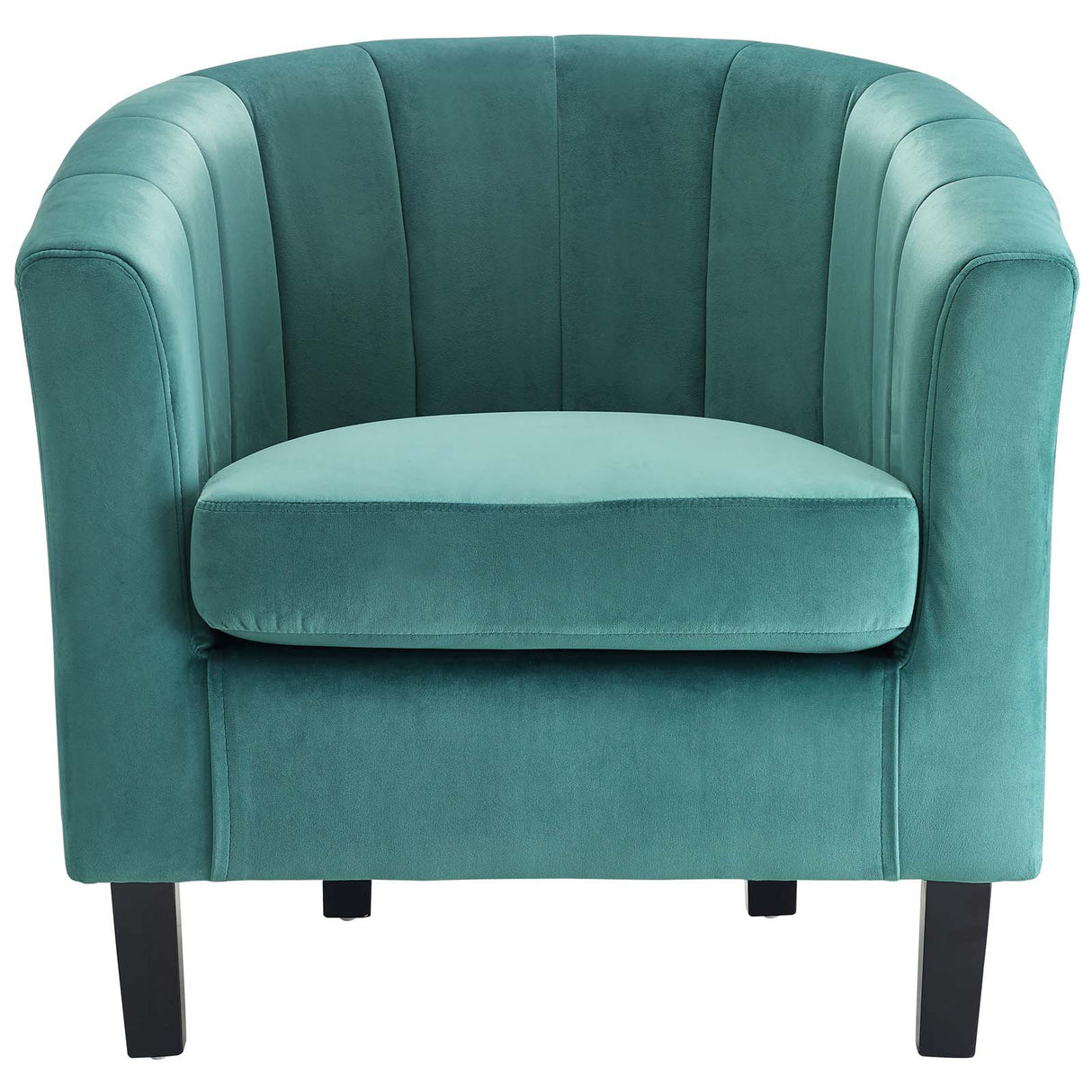 Prospect Channel Tufted Performance Velvet Support Chair - Plush Foam Cushion Armchair - BUILDMYPLACE