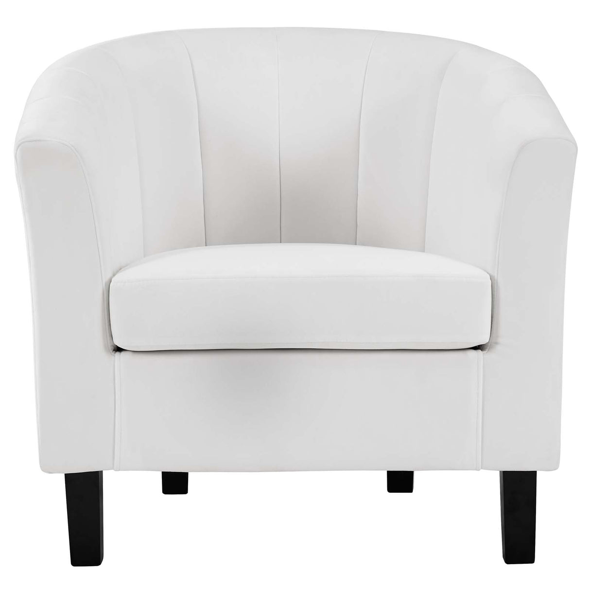 Prospect Channel Tufted Performance Velvet Support Chair - Plush Foam Cushion Armchair - BUILDMYPLACE