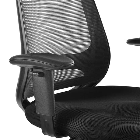 High Back Adjustable Forge Mesh Office Chair With Recline - For Desk Chair, Black - BUILDMYPLACE