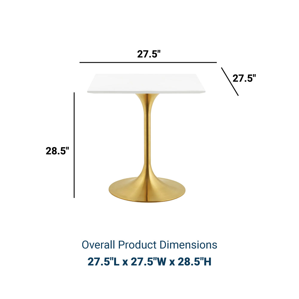 Lippa 28" Square Wood Top Dining Table - Indoor/Outdoor Patio Dining Furniture Set - BUILDMYPLACE