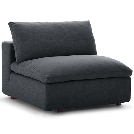 Occasional Commie Down Filled Overstuffed Armless Chair - Clean - Lined Modern Chair - BUILDMYPLACE