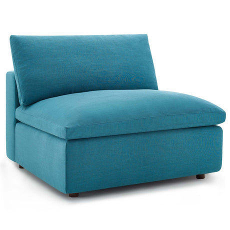 Occasional Commie Down Filled Overstuffed Armless Chair - Clean - Lined Modern Chair - BUILDMYPLACE