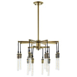 Industrial Antique Brass Resolve Pendant Chandelier - Yellow - 220V - UL Listed - BUILDMYPLACE