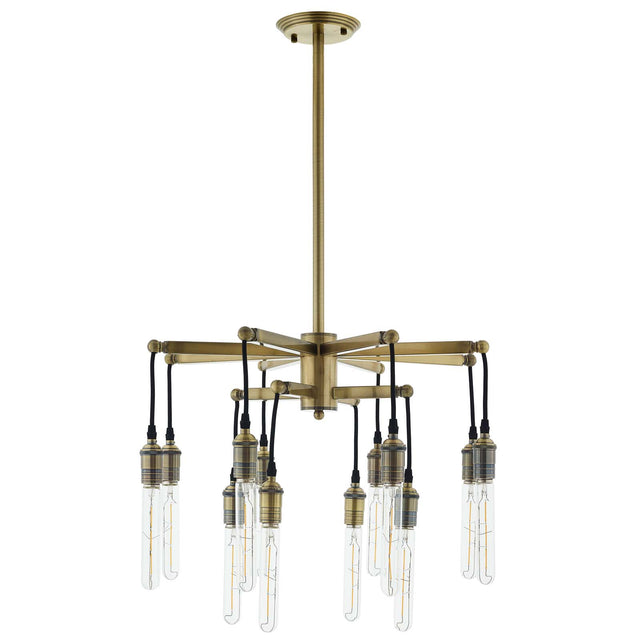 Industrial Antique Brass Resolve Pendant Chandelier - Yellow - 220V - UL Listed - BUILDMYPLACE